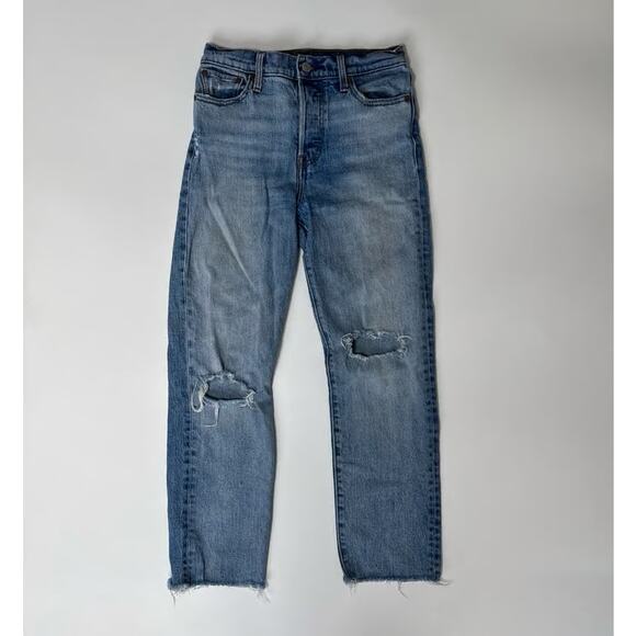Levi's Wedgie Straight Distressed Jeans - Picture 5 of 9